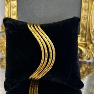 Elegant Gold Tone Cuff Bracelet